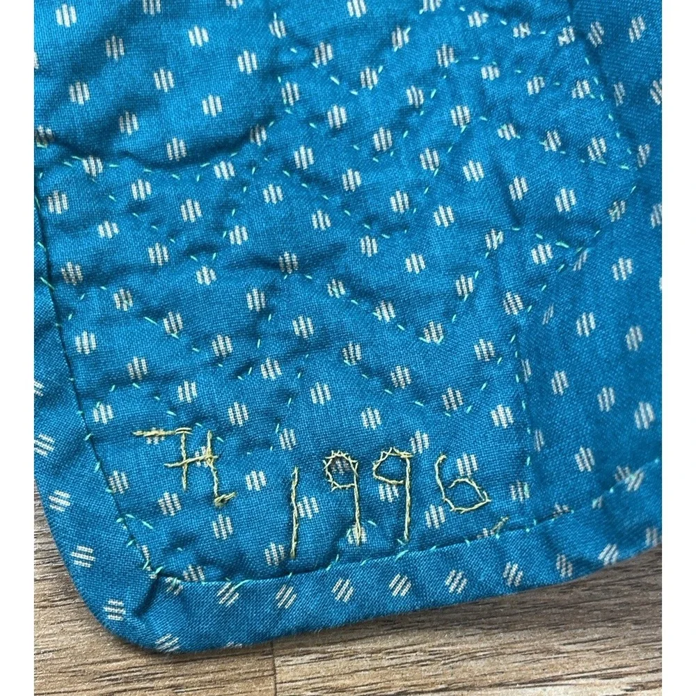 Vintage Handmade Quillow- Quilt that folds into a Pillow- Southwest Theme 41x69